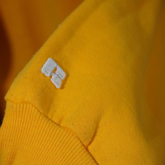 Vintage Russell Sportswear‎ Sweatshirt Gold Yellow Pullover Crewneck Made in USA - Picture 7 of 9